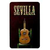SEVILLA. Guitarra flamenca con Giralda de Sevilla. マグネット (縦)