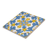 Seville Baroque Blue Golden Scrollwork Mediterrane タイル (側面)