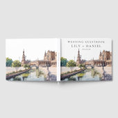 Seville Spain Watercolor Wedding ゲストブック (全面)