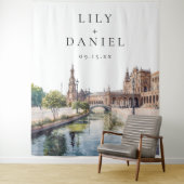 Seville Spain Wedding Photo Backdrop タペストリー (インサイチュ)
