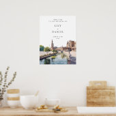 Seville Spain Wedding Welcome Sign ポスター (キッチン)