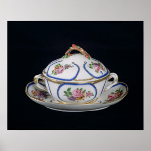 Sevres bowl andプレート, 1764 ポスター