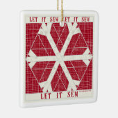 SEWキルト磁器オーナメント赤 セラミックオーナメント (右)