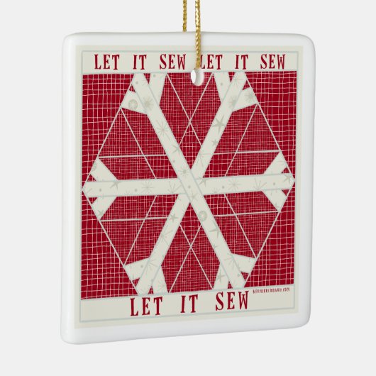 SEWキルト磁器オーナメント赤 セラミックオーナメント (右)