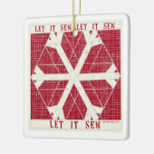 SEWキルト磁器オーナメント赤 セラミックオーナメント (左)
