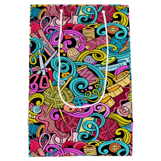 SEW大切裁縫及び編み物紙トート ミディアムペーパーバッグ (裏面)