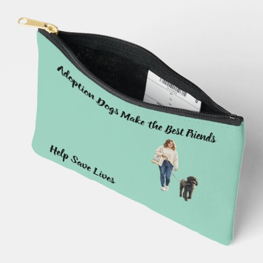 Sew bag for adopted dog owner アクセサリーポーチ (見開き)