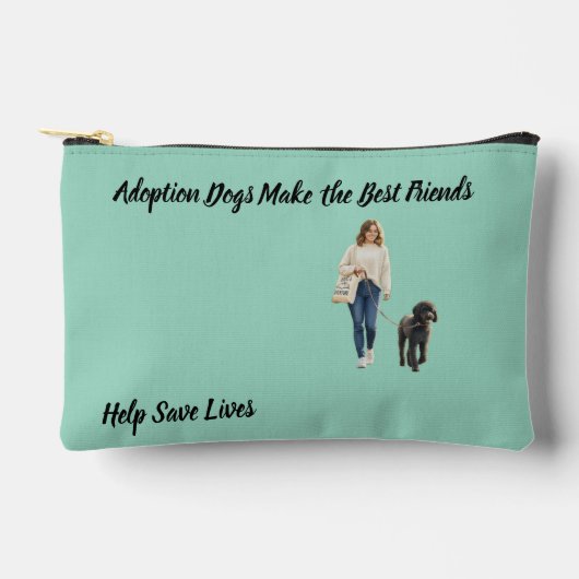 Sew bag for adopted dog owner アクセサリーポーチ (正面)