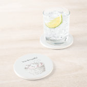 Sew Beautiful Blush Pink White Thread Basket コースター (側面)