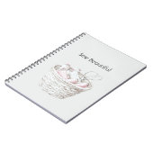 Sew Beautiful Blush Pink White Thread Basket ノートブック (左側)