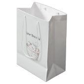 Sew Beautiful Blush Pink White Thread Basket ミディアムペーパーバッグ (正面アングル)