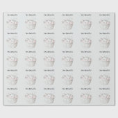 Sew Beautiful Blush Pink White Thread Basket ラッピングペーパー (フラット)