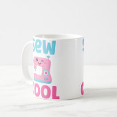 Sew Cool Cute Kawaii Sewing Machine Funny Pun Quil コーヒーマグカップ (正面左)