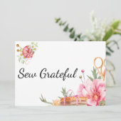 Sew Grateful- Sewing Thank You card サンキューカード (スタンド正面)