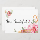 Sew Grateful- Sewing Thank You card サンキューカード (正面/裏面)