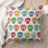 sew skully white クッション (ブランケット)