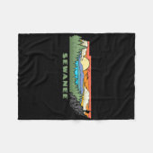 Sewanee Tennessee Nature Outdoor Hiking Retro  フリースブランケット (正面(横))
