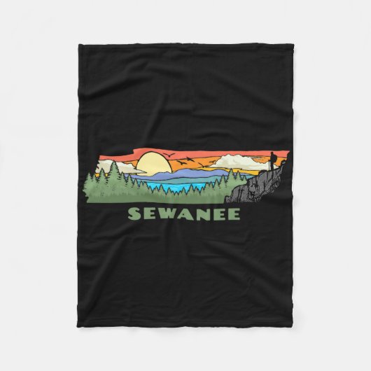Sewanee Tennessee Nature Outdoor Hiking Retro  フリースブランケット (正面)