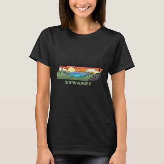 Sewanee Tennessee Nature Outdoor Hiking Retro  Tシャツ (正面)