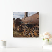 Seward半島、アラスカのどこもへの列車 スクエア壁時計 (ホーム)