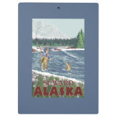 Seward、アラスカ-はえの漁師 クリップボード (裏面)