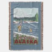 Seward、アラスカ-はえの漁師 スローブランケット (正面縦)