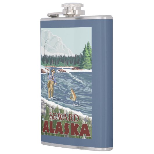 Seward、アラスカ-はえの漁師 フラスク (左)