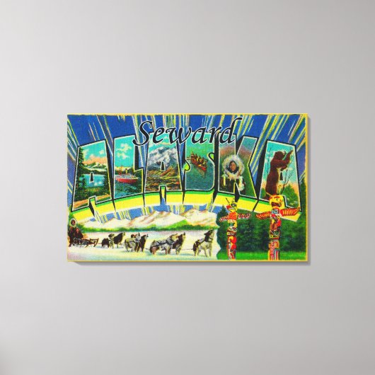 Seward, AlaskaLarge Letter ScenesSeward, AK キャンバスプリント (正面)