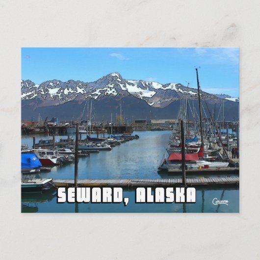 Seward Boat Harbor 2 – はがき (正面)