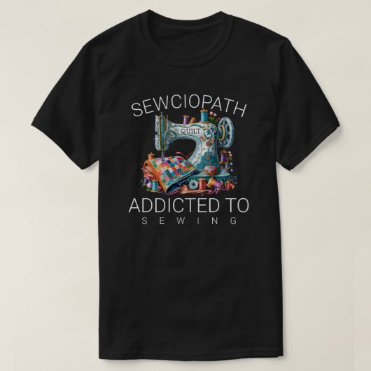 Sewciopath – ミシン漬け tシャツ (デザイン正面)