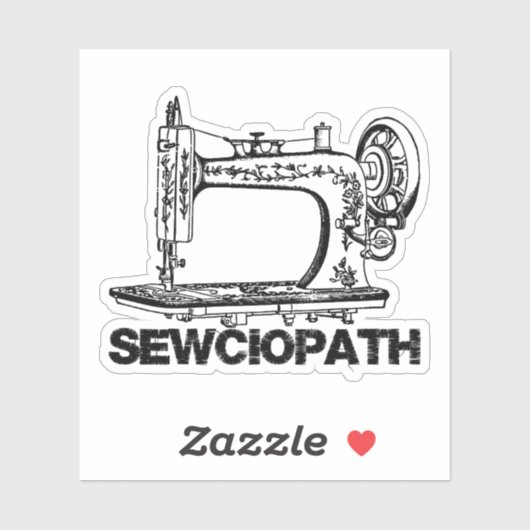 Sewciopath Antique Sewing Machine Fun シール (シート)