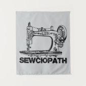 Sewciopath Antique Sewing Machine Fun タペストリー (正面)