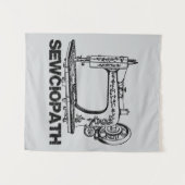 Sewciopath Antique Sewing Machine Fun タペストリー (正面(横))