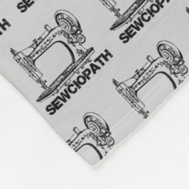 Sewciopath Antique Sewing Machine Fun フリースブランケット