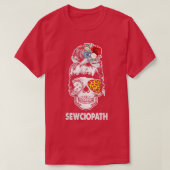 Sewciopath Cool Leopard Skull Floral Sewing Gifts Tシャツ (デザイン正面)