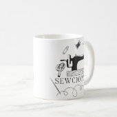 Sewciopath Funny Sewing Lover Gift Idea  コーヒーマグカップ (正面右)