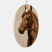 Sewellの本のための黒い美しいのショウガの馬の絵画 セラミックオーナメント (右)