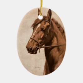 Sewellの本のための黒い美しいのショウガの馬の絵画 セラミックオーナメント