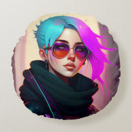 Sewer Emo Punk Lady ラウンドクッション