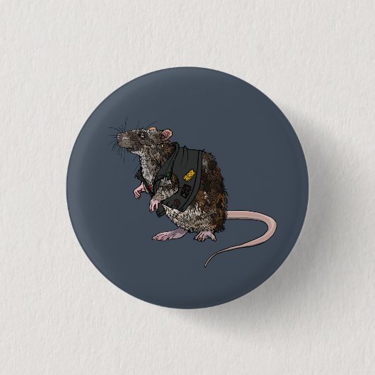 Sewer Punk Rat 缶バッジ (正面)