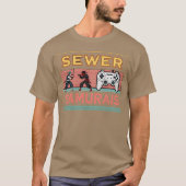 Sewer Samurais Retro Video Game friend Tシャツ (正面)