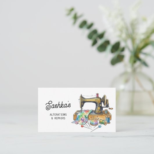 Sewing Alterations & Repairs Colorful Eclectic 名刺 (スタンド正面)