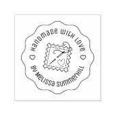 Sewing Craft Handmade with Love Wavy セルフインキングスタンプ (デザイン)