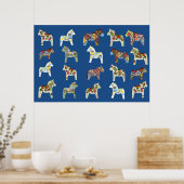 Sewing Dala Horses Poster ポスター (キッチン)