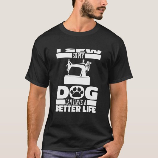 Sewing Dog Handcraft Seamstress Machine Sewer   Se Tシャツ (正面)