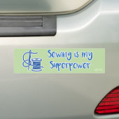Sewing is my Superpower Bumper Sticker バンパーステッカー (車上)