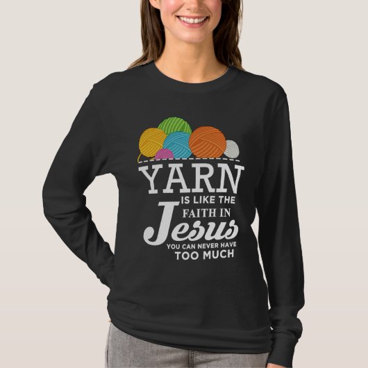 Sewing Jesus  Quilting Yarn Needle Christian Tシャツ (正面)