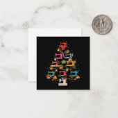 Sewing Machine Christmas Tree ノートカード (正面/裏面インサイチュ)