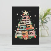 Sewing Machine Christmas Tree Stitch Knit Sew Xmas シーズンカード (スタンド正面)