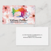 Sewing Machine Colorful Logo | Flowers 名刺 (正面/裏面)